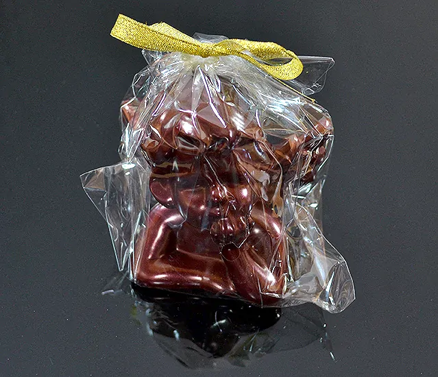 Sviečka Anjel 8,5cm bordová