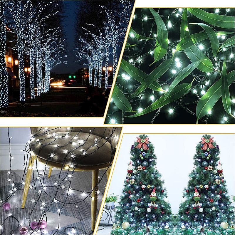 LED Vianočná reťaz 1000 LED  31V studené biele svetlo 103 metrov
