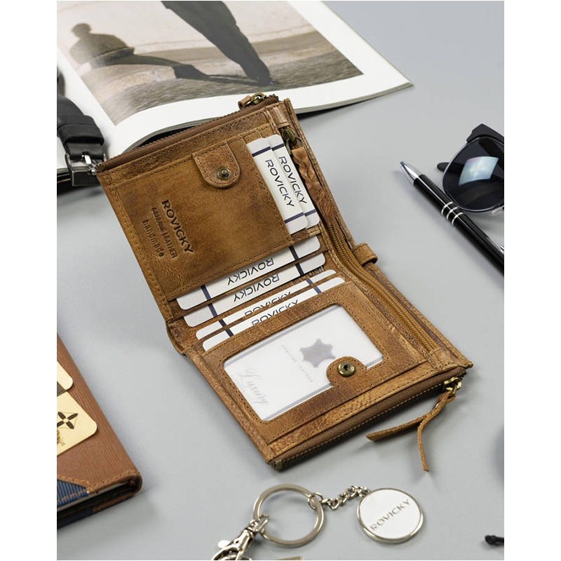Peňaženka pánska kožená s gravírovaním textu