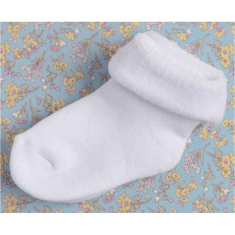 Tuptusie Ponožky pre deti froté 16-18cm - 4-8 rokov biele