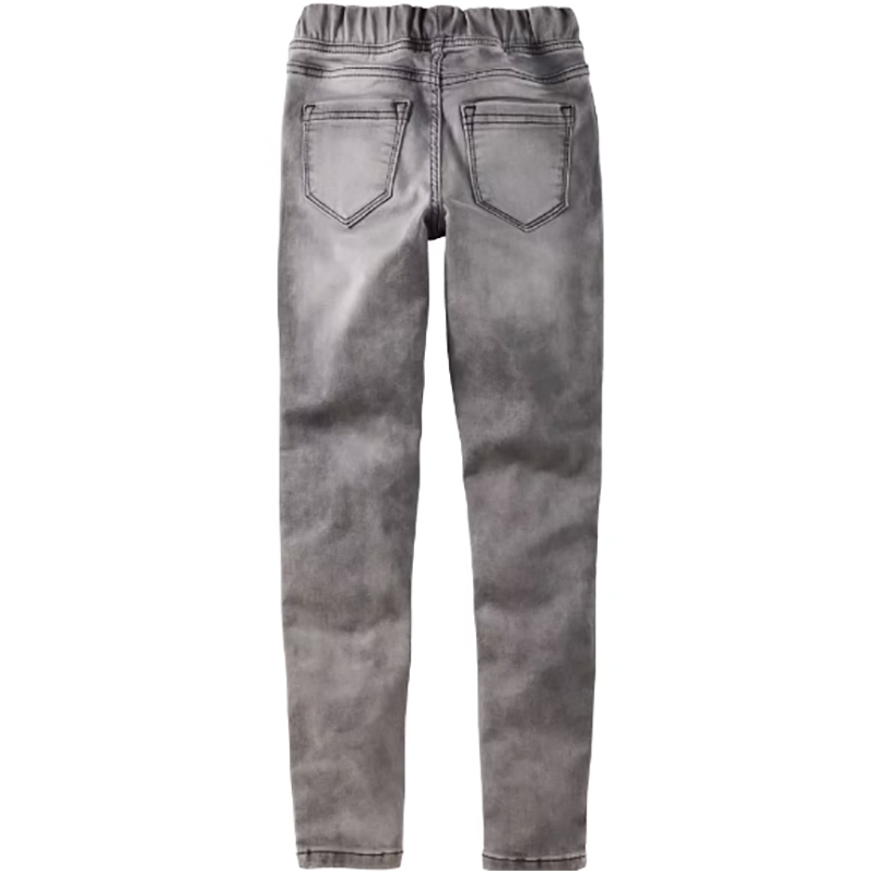 Dievčenské džínsové legíny Slim Fit šedé č.158