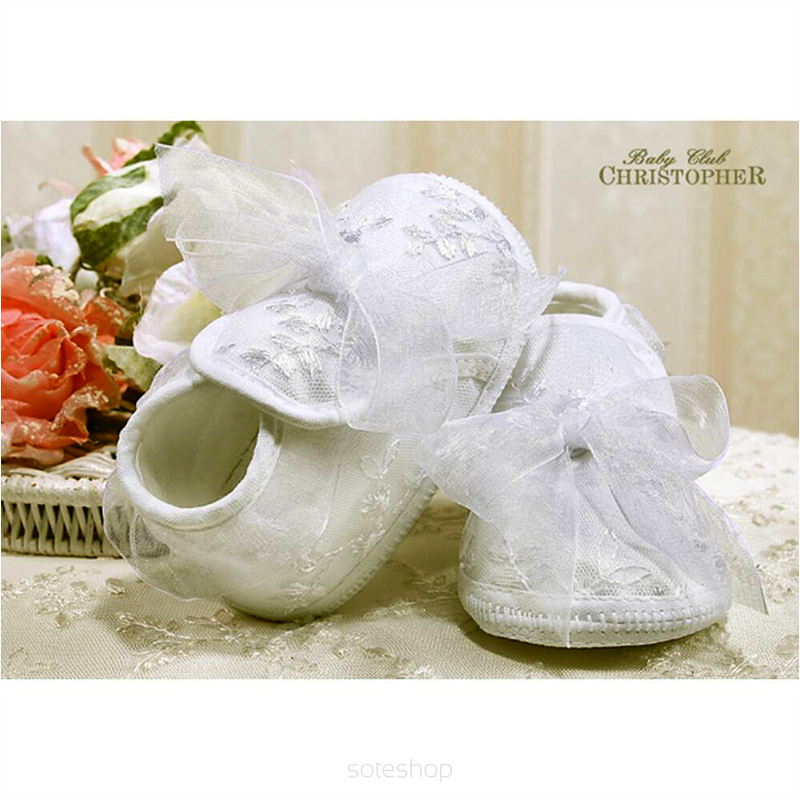 Christopher - Detské topánky - capáčky biele č.18 - 11 cm
