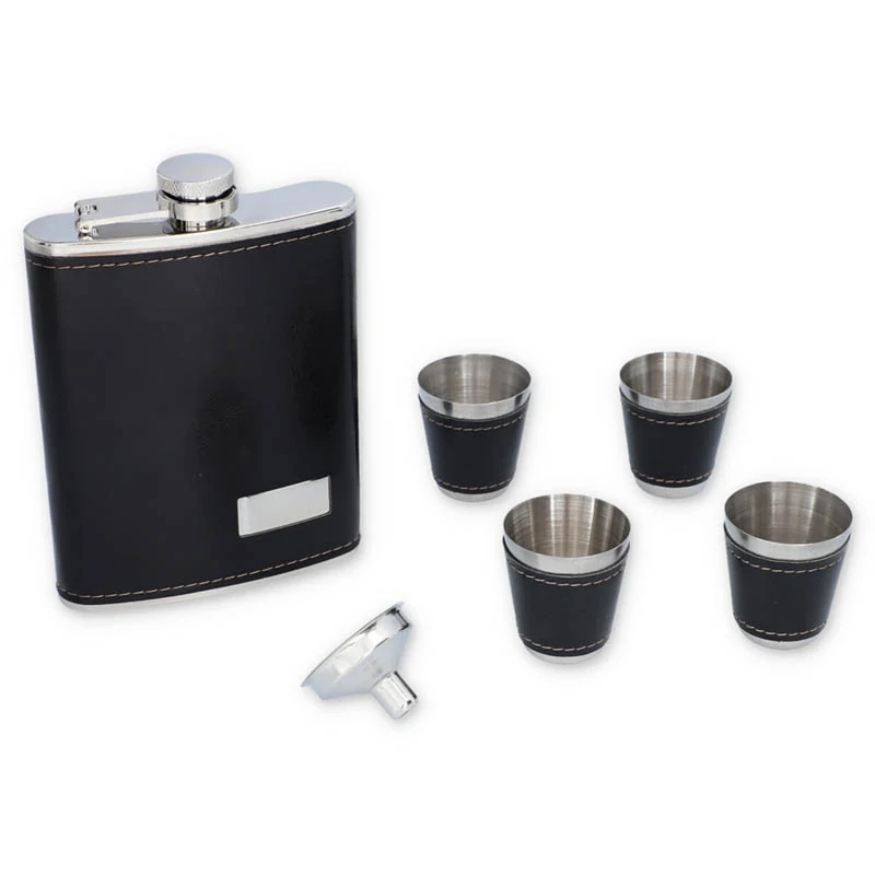 Ploskačka 240ml s pohárikmi v darčekovej sade