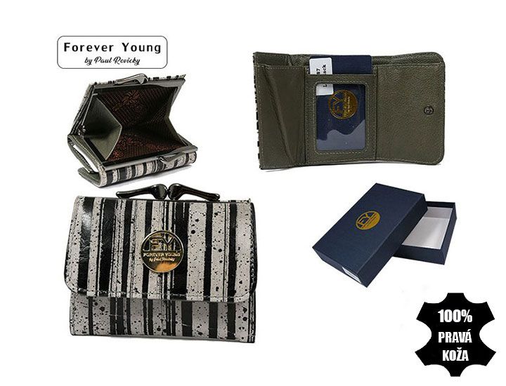 Peňaženka dámska kožená Forever Young 55287-LN black