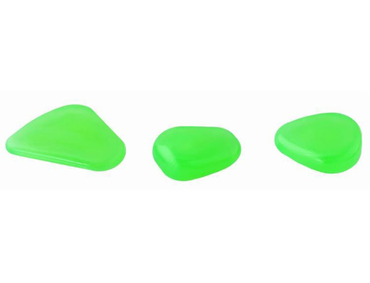 Fluorescenčné kamienky 100ks zelené