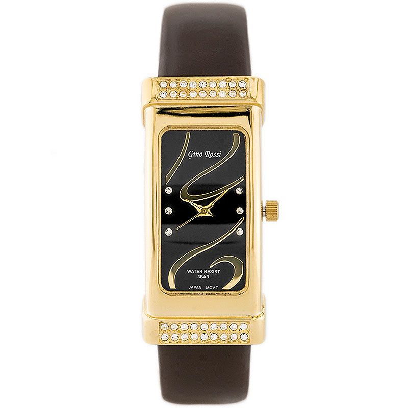 Náramkové hodinky GINO ROSSI - 7459A brown/gold