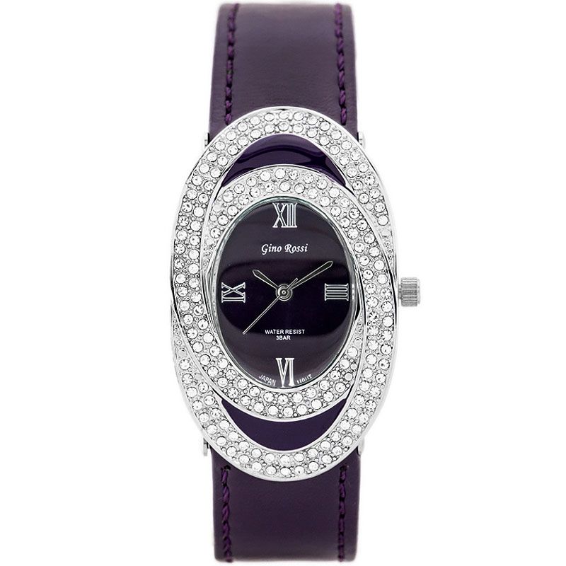 Náramkové hodinky GINO ROSSI - 6457A violet/silver