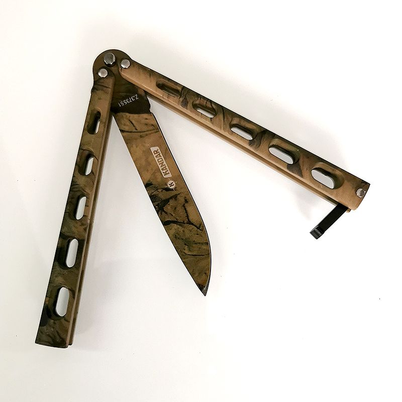 Nôž motýlik XXL 23/9cm camouflage