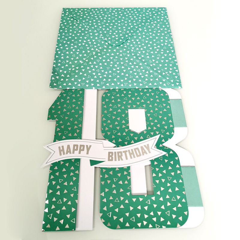 3D karta Happy birthday 18