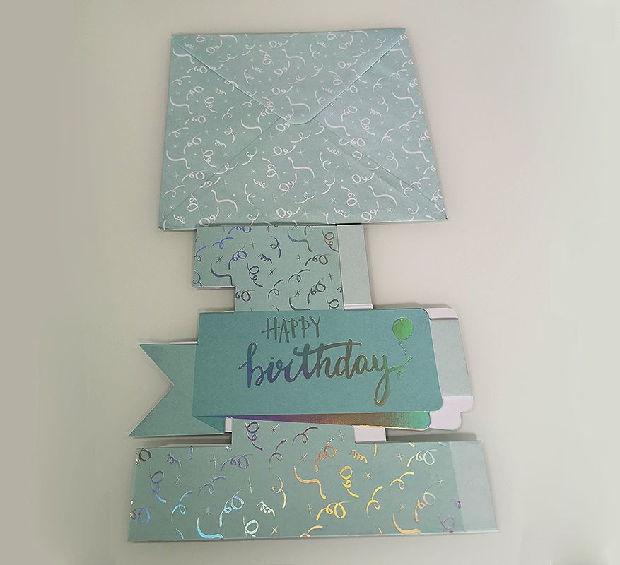 3D karta Happy birthday 1