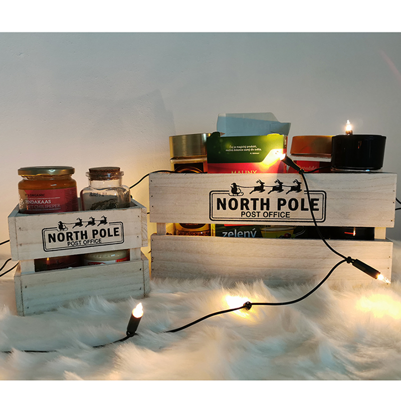 Drevený úložný box NORTH POLE 38x23x19cm - Storage box 