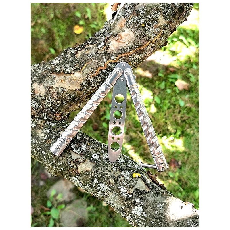Nôž motýlik tréningový silver III. 22/10cm