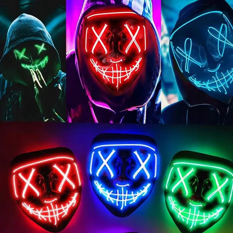 Halloweenska LED maska
