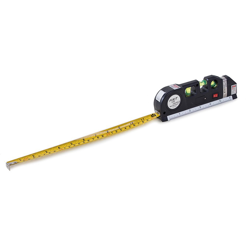 Laserová vodováha s tromi libelami + meter LV03
