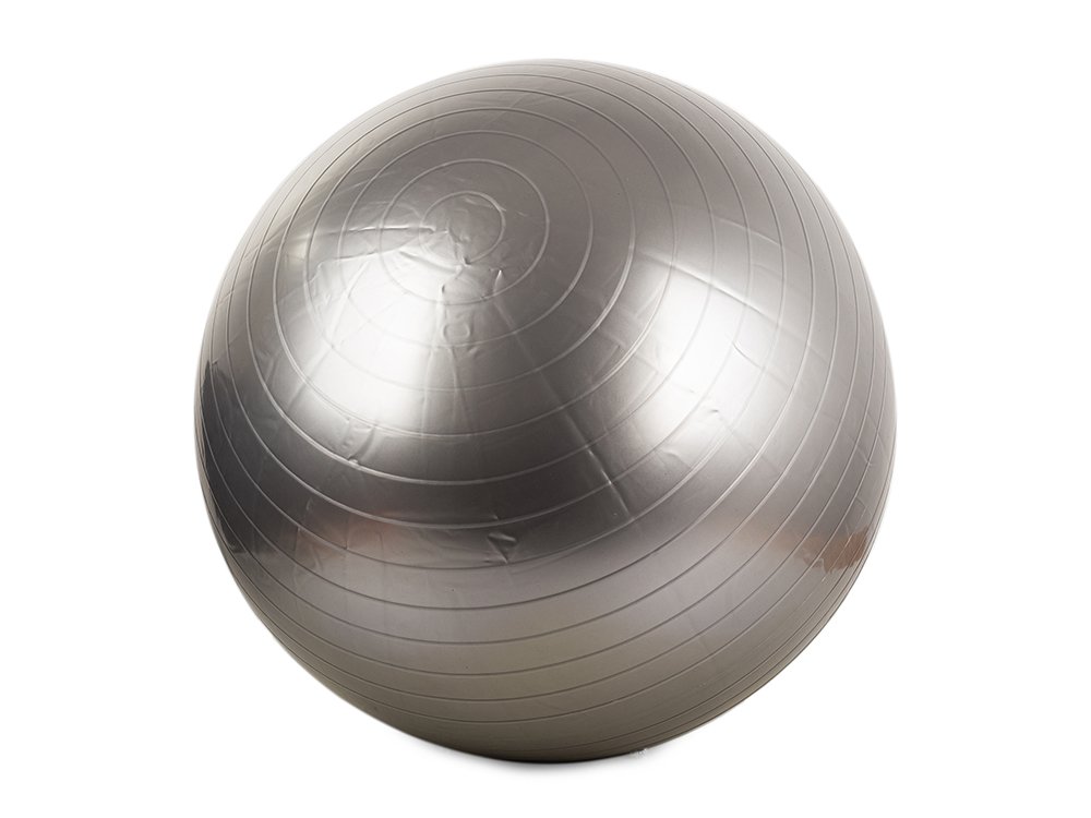 FitBall Gymnastická lopta s pumpou 75cm strieborná