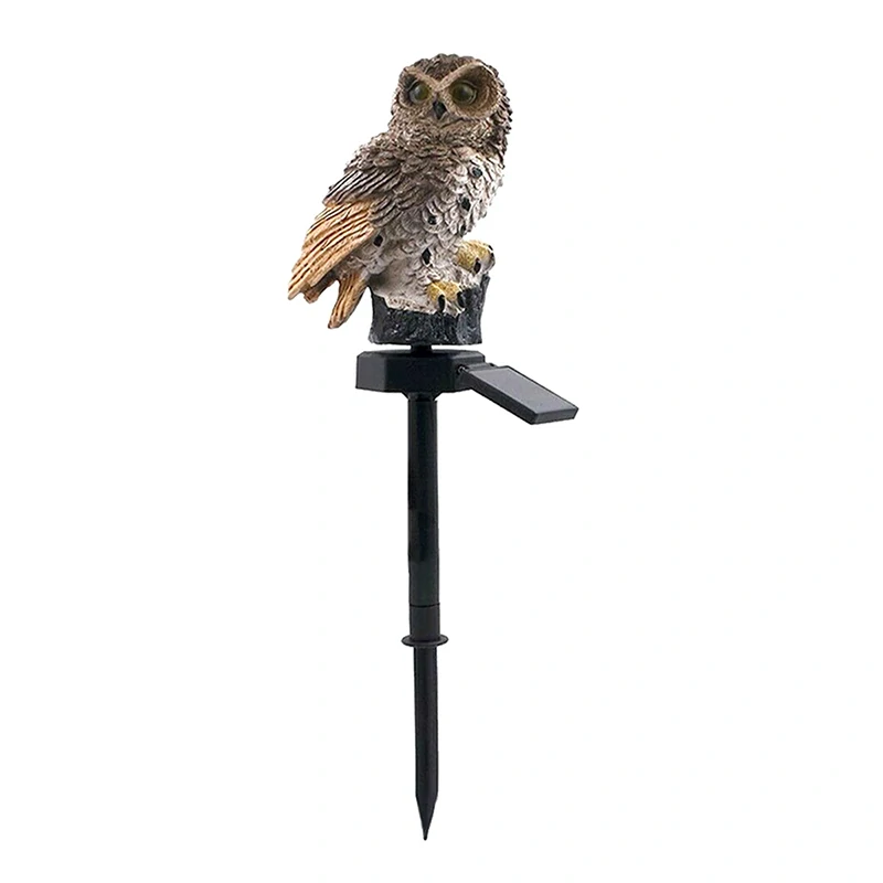 Solárna záhradná lampa - Sova hnedá