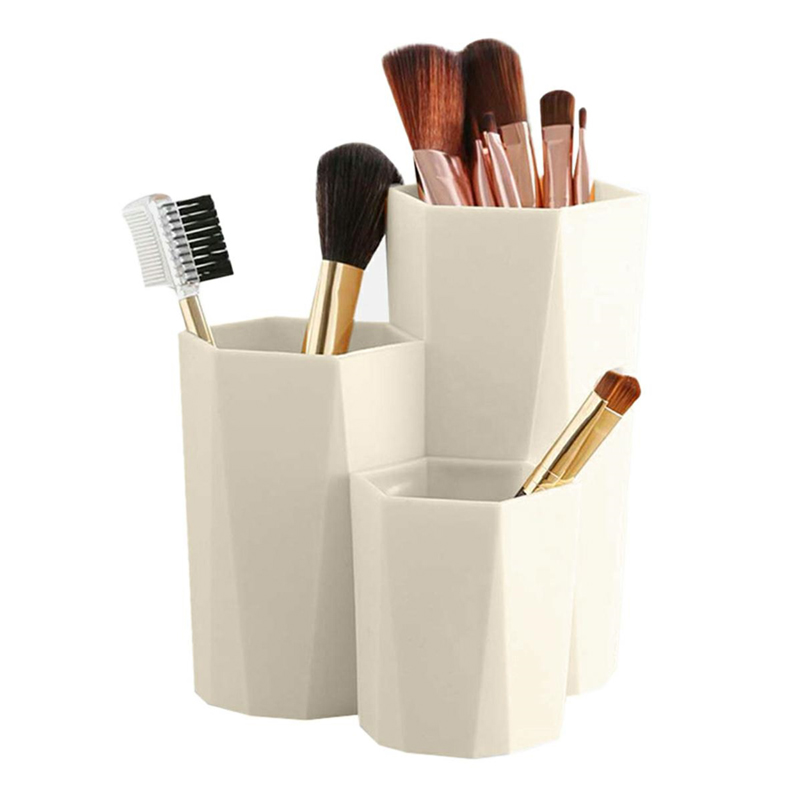 Stojan na kozmetické štetce a makeup krémový