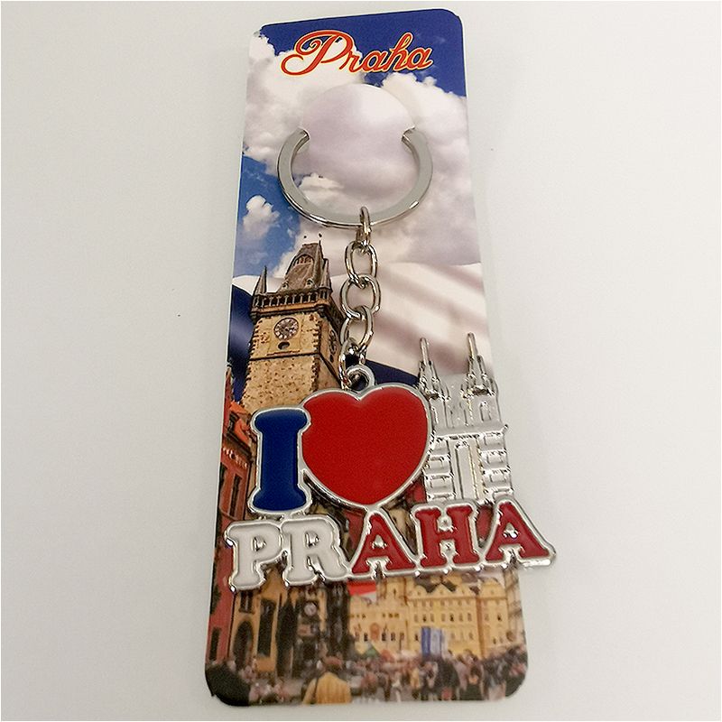 Prívesok kovový I love Praha 