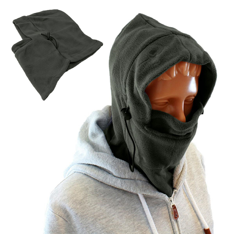 Kukla na hlavu fleecová sivá 3v1