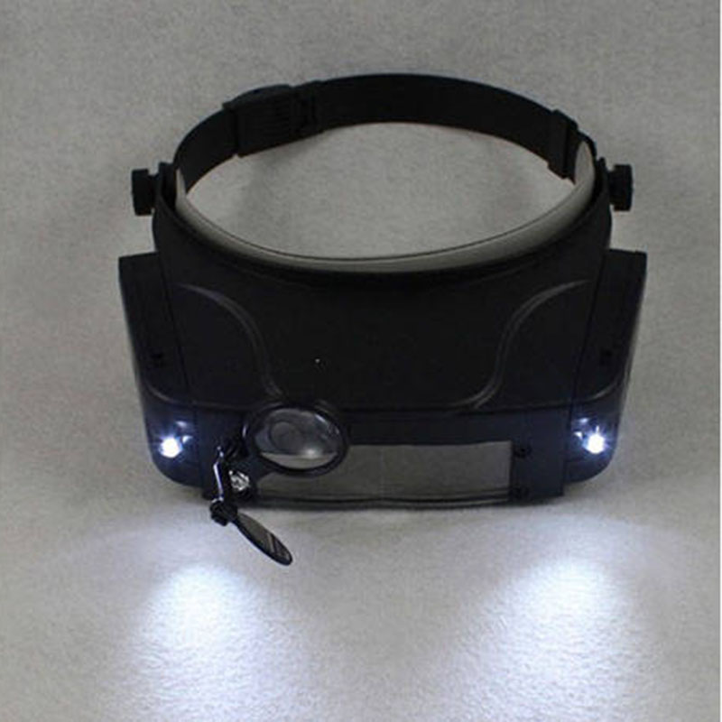 Čelová lupa náhlavná 2LED 11x