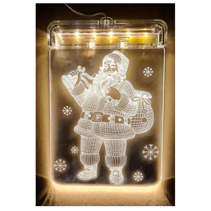 Malatec Závesná vianočná 3D LED dekorácia svietiaci Mikuláš