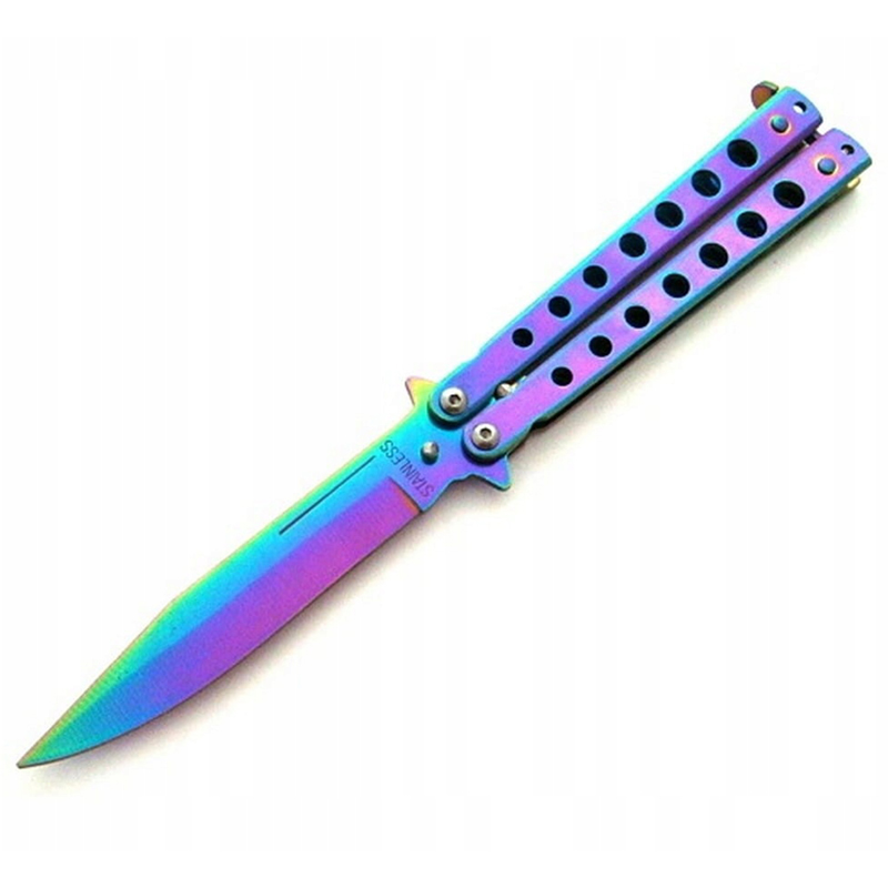 Nôž motýlik rainbow 22/10cm