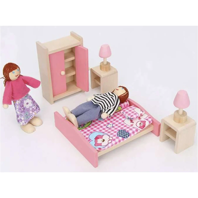 Miniatúrne drevené bábiky 7 ks
