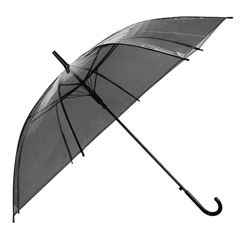 Dáždnik transparentný čierny 91cm