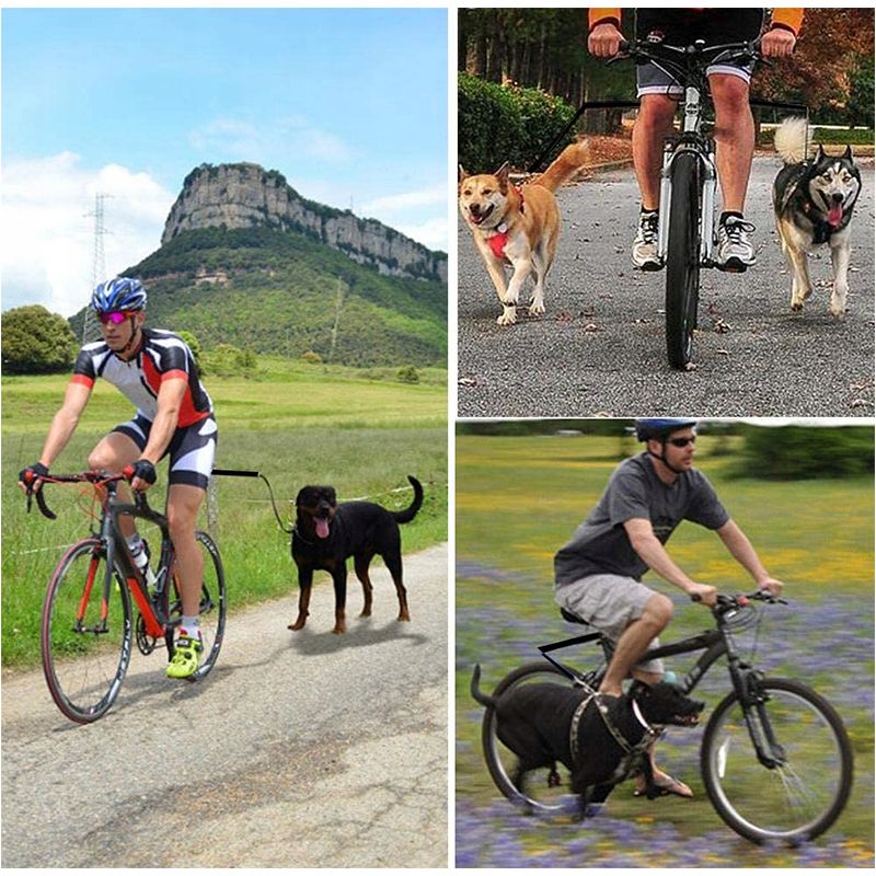 Vodítko pre psa s tyčou na bicykel