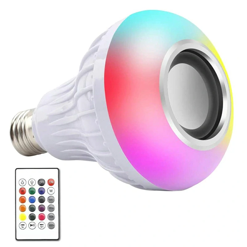Žiarovka E27 LED RGB s reproduktorom