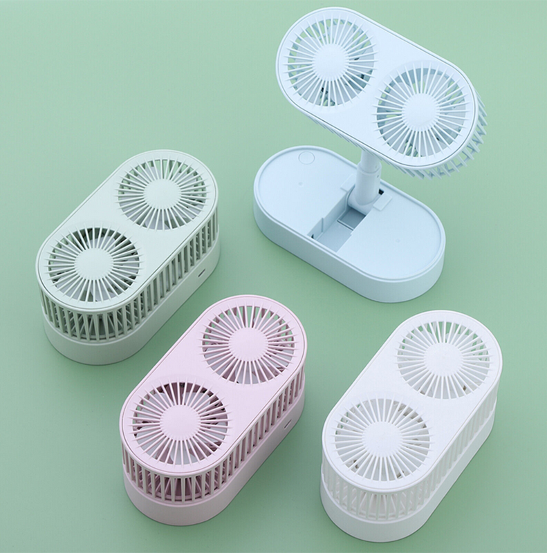 Skladací dvojitý ventilátor bezdrôtový