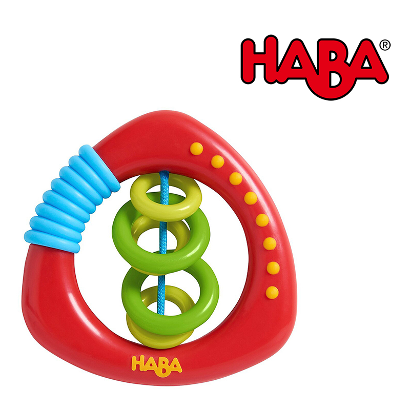 HABA - Detská hrkálka s piatimi krúžkami