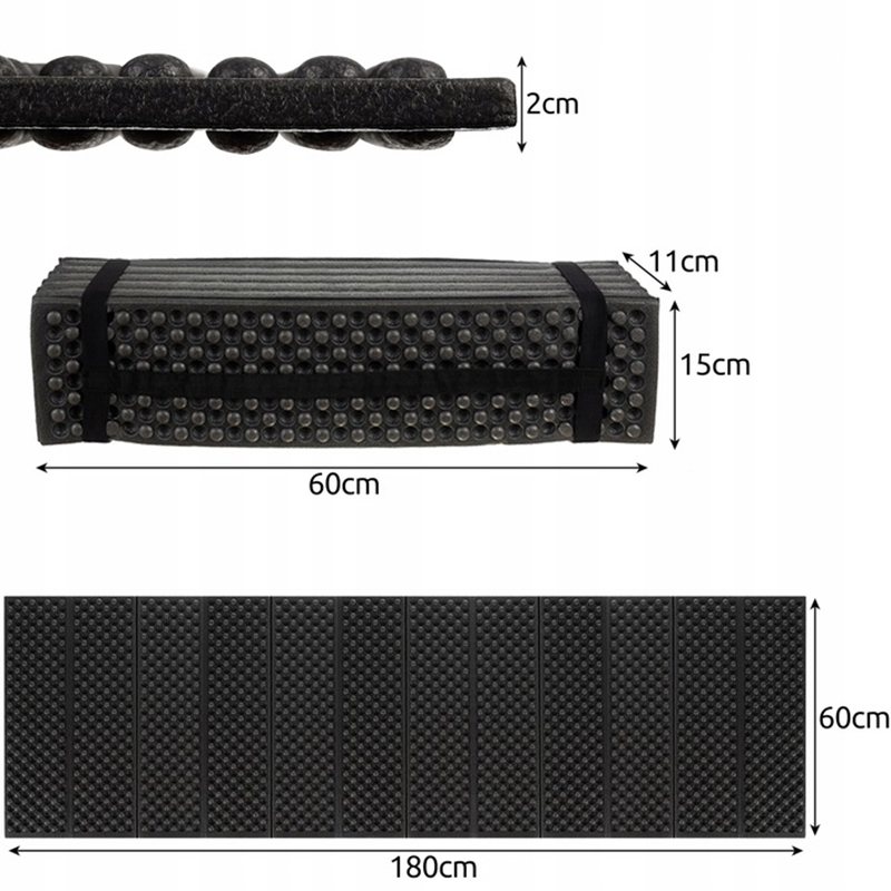 Turistická karimatka skladacia 180x60cm Trizand