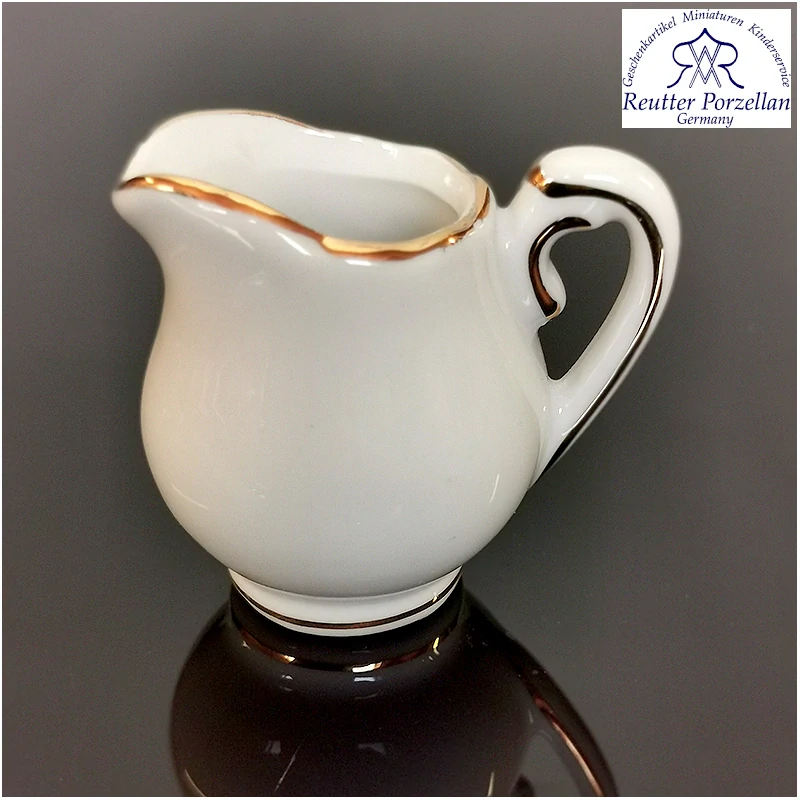 Reutter Porzelan - Porcelánový mliečnik so zlatým lemovaním 5cm