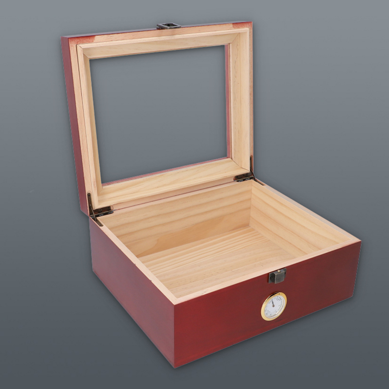 Gentelo - Box s vlhkomerom zo sosnového dreva hnedý : 26x22x11cm