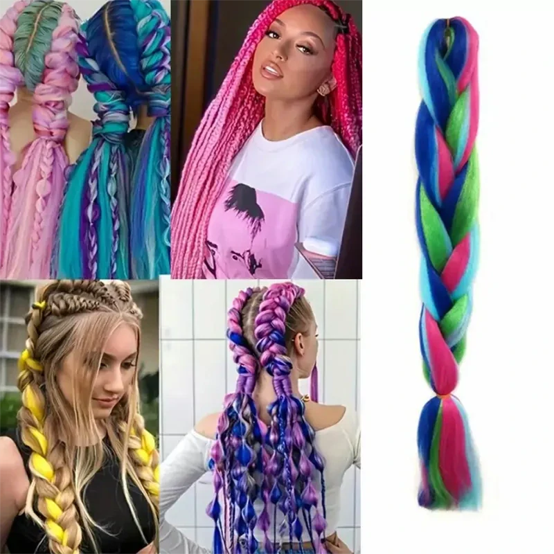 Syntetické vlasy - Vrkoč trojfarebný 60cm