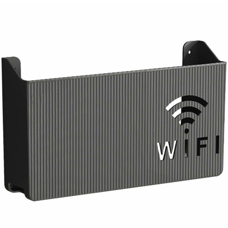 Nástenný stojan na router čierny