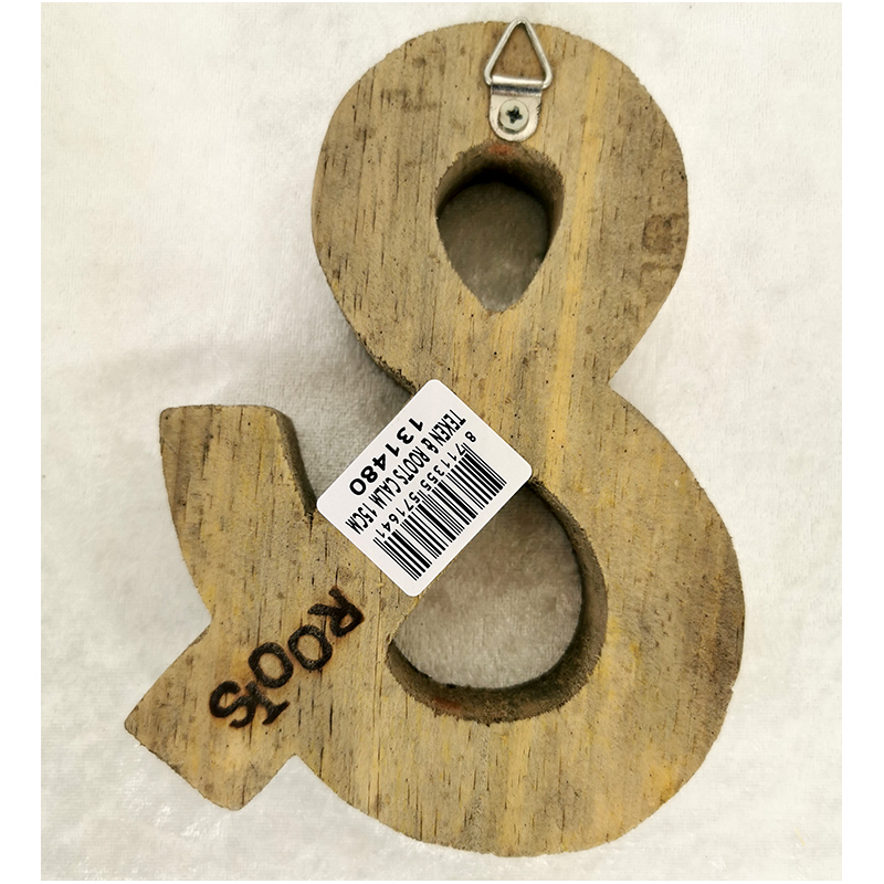 Dekoračný drevený znak "&" 15cm