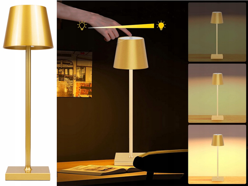 Stolná lampa dotyková 38cm 3W USB