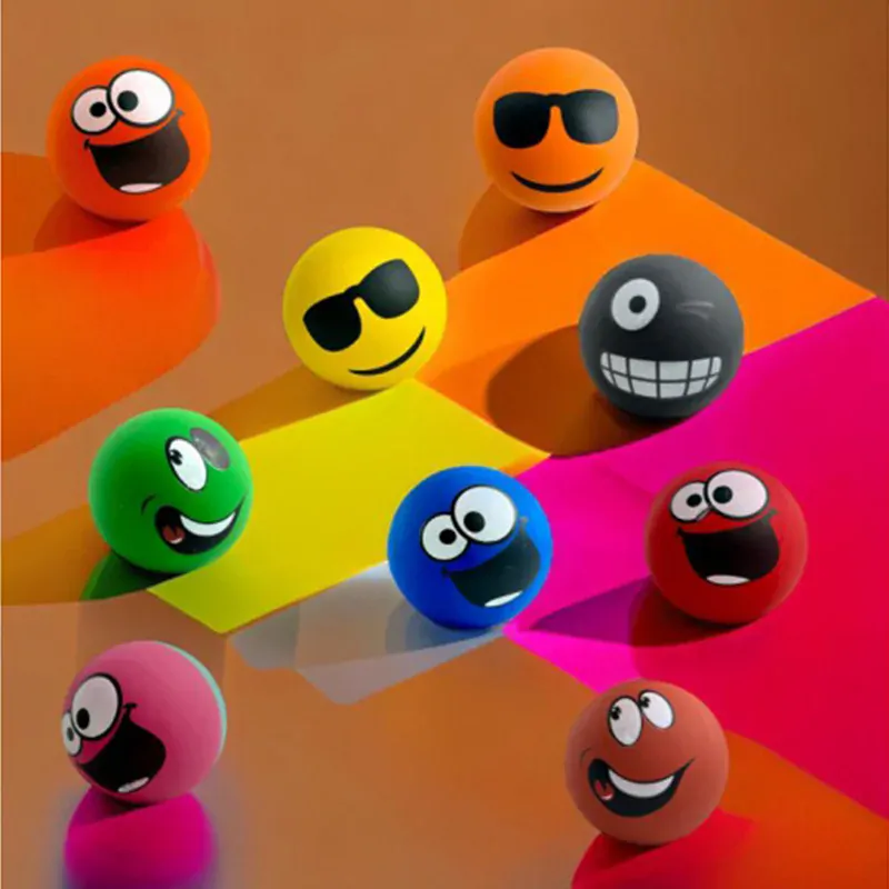 Skákacia loptička Emoji 6cm