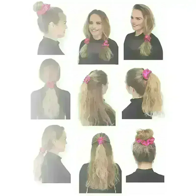 Gumička do vlasov čierna s trblietkami