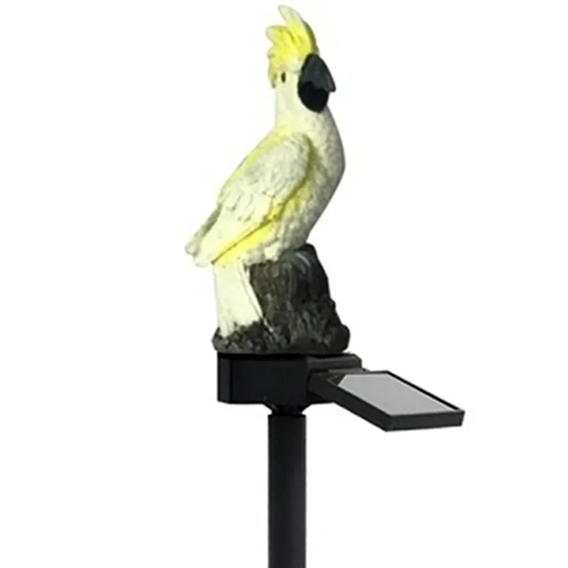 Záhradná solárna lampa Papagáj 13cm