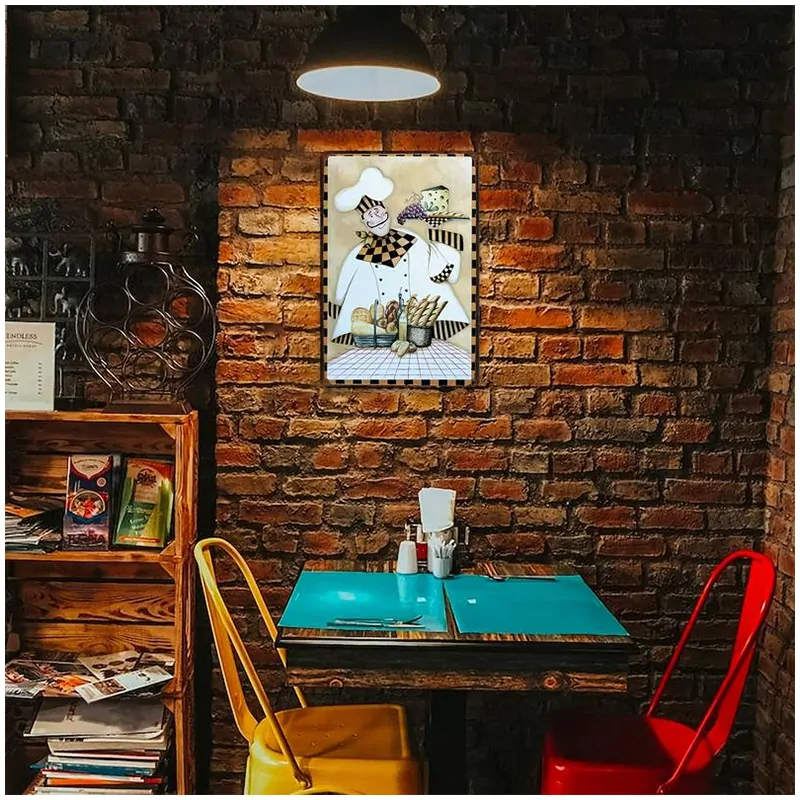 Majster Kuchár - Kovová dekoračná tabuľa 
