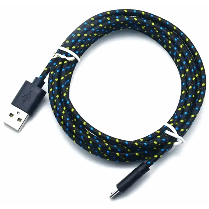 USB kábel 2,8m pletený USB typ A -> microUSB typ B