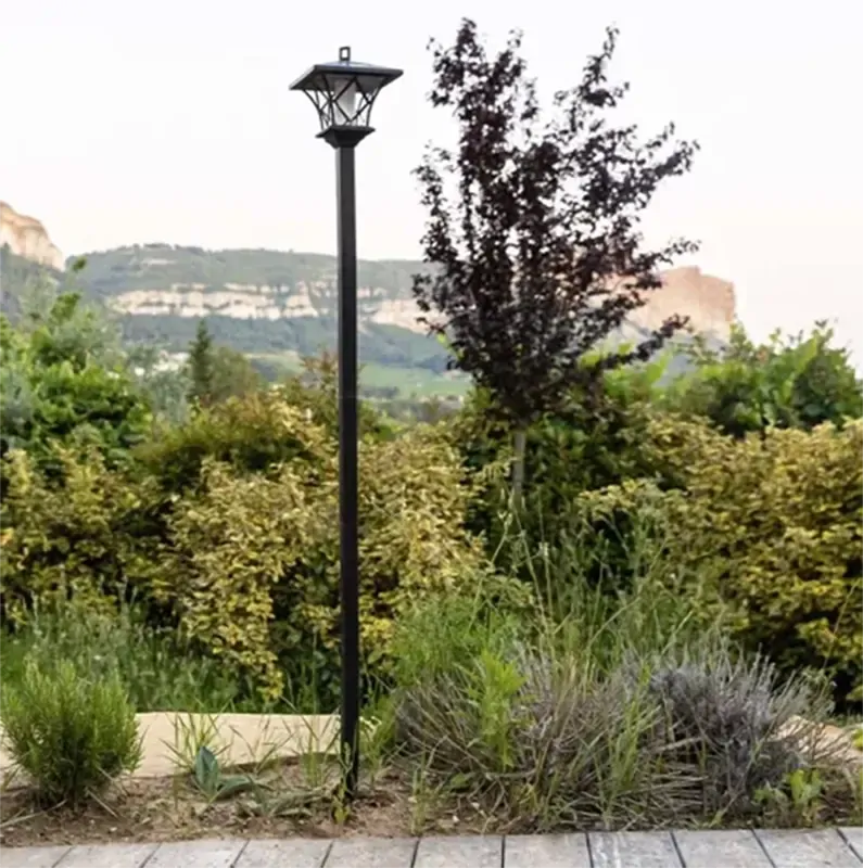 Solárna záhradná LED lampa lampáš 57-155cm