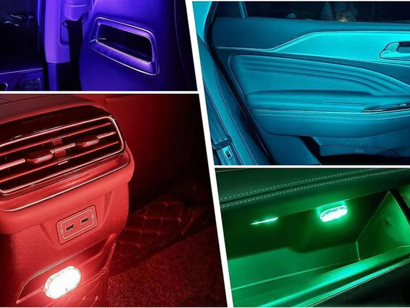 Dotyková 6 LED RGB lampa do auta