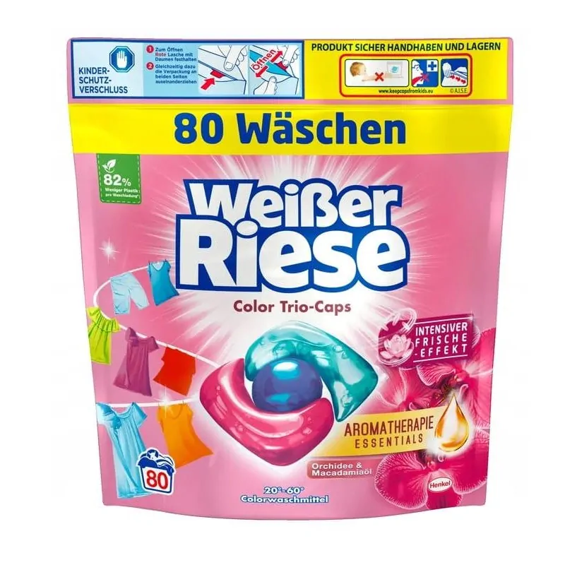 Weißer Riese Aromatherapy Essentials - Kapsule na pranie Trio Caps Color Orchidea 80ks 3v1