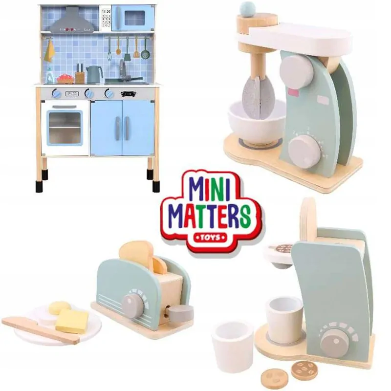 Mini Matters Drevený toastovač s príslušenstvom