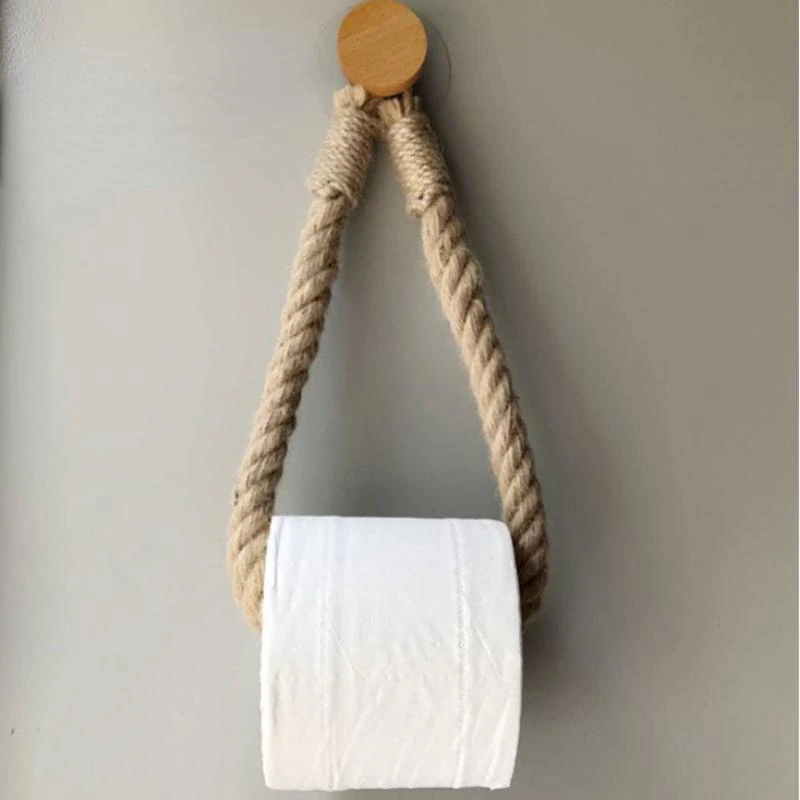 Nástenný jutový držiak na toaletný papier