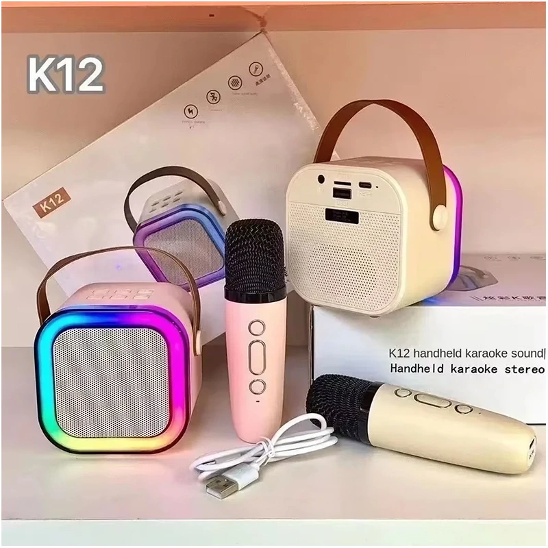 KARAOKE LED bluetooth set s 2 mikrofónmi